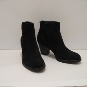 Paul Green Black Suede Booties Size 6.5 Excellent